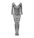 LIVCO CORSETTI FASHION - CELDON BODYSTOCKING CROTCHLESS NEGRO TALLA ÚNICA