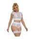 SUBBLIME - 954048 SUJETADOR + PANTIES CON LIGUERO BLANCO L/XL