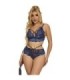 SUBBLIME - 954062 SUJETADOR + PANTIES ENCAJE AZUL S/M