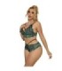 SUBBLIME - 954086 SUJETADOR + PANTIES ENCAJE VERDE S/M