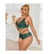 SUBBLIME - 954086 SUJETADOR + PANTIES ENCAJE VERDE S/M