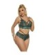 SUBBLIME - 954093 SUJETADOR + PANTIES ENCAJE VERDE L/XL