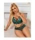 SUBBLIME - 954093 SUJETADOR + PANTIES ENCAJE VERDE L/XL