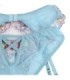 SUBBLIME - 954116 SUJETADOR + PANTIES CON LIGUERO DISEÑO FLORAL AZUL L/XL