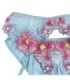 SUBBLIME - 954116 SUJETADOR + PANTIES CON LIGUERO DISEÑO FLORAL AZUL L/XL