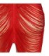 SUBBLIME - 954253 VESTIDO DE FLECOS + TANGA ROJO L/XL