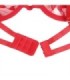 SUBBLIME - 954338 SUJETADOR + TANGA + LIGUEROS ESTAMPADO DE CORAZONES ROJO L/XL