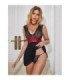 SUBBLIME - 954420 VESTIDO BONDAGE DE ENCAJE NEGRO S/M