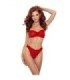 PASSION - CATILLA SET TANGA + TOP ROJO L/XL