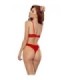 PASSION - CATILLA SET TANGA + TOP ROJO L/XL