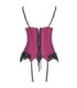LIVCO CORSETTI FASHION - AGRAFENA CF 90436 CORSET + TANGA BURDEOS S/M