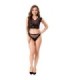LIVCO CORSETTI FASHION - ELIN LC 20212 SUJETADOR + PANTIES NEGRO S/M