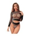 SUBBLIME - 952228 SET DE REJILLA 2 PIEZAS DE MANGA LARGA NEGRO TALLA ÚNICA