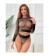 SUBBLIME - 952228 SET DE REJILLA 2 PIEZAS DE MANGA LARGA NEGRO TALLA ÚNICA