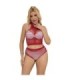 SUBBLIME - 952402 SET DE REJILLA CON BRILLANTES ROJO TALLA ÚNICA