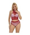 SUBBLIME - 952402 SET DE REJILLA CON BRILLANTES ROJO TALLA ÚNICA