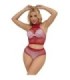 SUBBLIME - 952402 SET DE REJILLA CON BRILLANTES ROJO TALLA ÚNICA