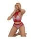 SUBBLIME - 952402 SET DE REJILLA CON BRILLANTES ROJO TALLA ÚNICA
