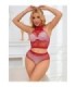 SUBBLIME - 952402 SET DE REJILLA CON BRILLANTES ROJO TALLA ÚNICA