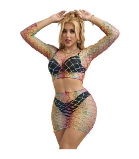 SUBBLIME - 952440 SET DE REJILLA 2 PIEZAS MANGA LARGA ARCOIRIS TALLA ÚNICA
