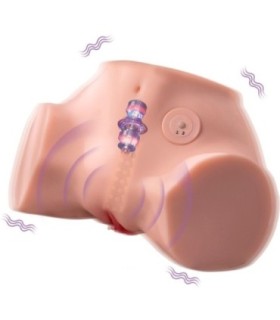 XISE - FENNIE SHAKING MASTURBADOR VAGINA Y ANO REALÍSTICO MULTIPOSICIÓN CON VIBRACIÓN