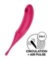 SATISFYER - TWIRLING PRO ESTIMULADOR Y VIBRADOR AZUL