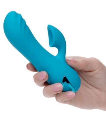 CALEXOTICS - SUNSET BEACH SEDUCER VIBRADOR Y ESTIMULADOR 10 FUNCIONES AZUL
