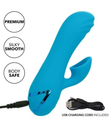 CALEXOTICS - SUNSET BEACH SEDUCER VIBRADOR Y ESTIMULADOR 10 FUNCIONES AZUL