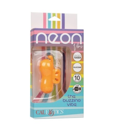 CALEXOTICS - NEON VIBES THE BUZZING VIBE ESTIMULADOR DE DEDO 10 VIBRACIONES NARANJA