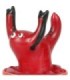 CONDOMERIE - PRESERVATIVO DECORATIVO PINTADO A MANO ESCORPIO ROJO