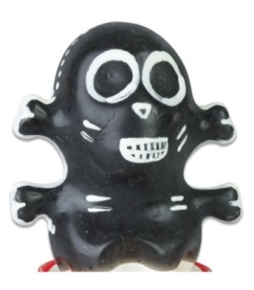 CONDOMERIE - PRESERVATIVO DECORATIVO PINTADO A MANO CALAVERA NEGRA MODELO 1
