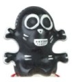 CONDOMERIE - PRESERVATIVO DECORATIVO PINTADO A MANO CALAVERA NEGRA MODELO 1