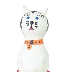 CONDOMERIE - PRESERVATIVO DECORATIVO PINTADO A MANO GATO BLANCO