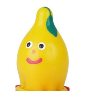 CONDOMERIE - PRESERVATIVO DECORATIVO PINTADO A MANO LIMÓN