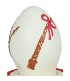 CONDOMERIE - PRESERVATIVO DECORATIVO PINTADO A MANO HUEVO DE PASCUA BLANCO