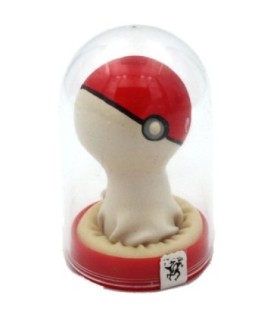 CONDOMERIE - PRESERVATIVO DECORATIVO PINTADO A MANO POKEBOLA ROJO-BLANCO