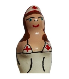 CONDOMERIE - PRESERVATIVO DECORATIVO PINTADO A MANO ENFERMERA MORENA