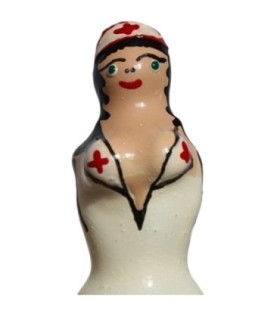 CONDOMERIE - PRESERVATIVO DECORATIVO PINTADO A MANO ENFERMERA RUBIA