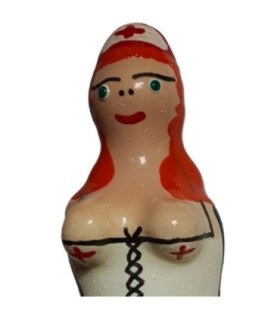 CONDOMERIE - PRESERVATIVO DECORATIVO PINTADO A MANO ENFERMERA PELIRROJA