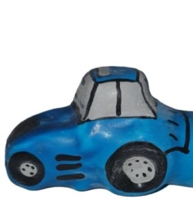 CONDOMERIE - PRESERVATIVO DECORATIVO PINTADO A MANO TRACTOR AZUL XL