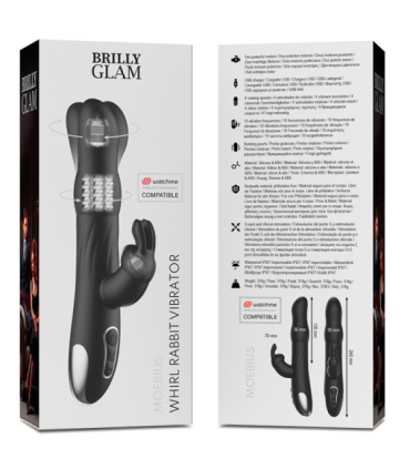 BRILLY GLAM - MOEBIUS RABBIT VIBRATOR & ROTATOR COMPATIBLE CON WATCHME WIRELESS TECHNOLOGY