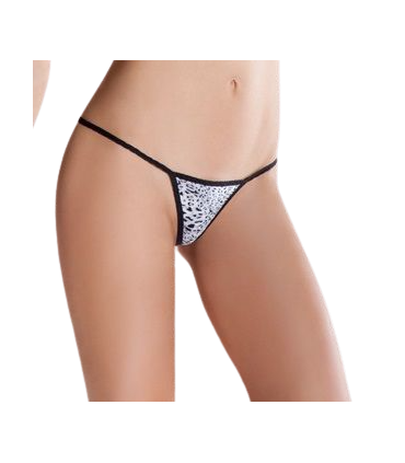 PASSION - EROTIC LINE TANGA BLANCO TALLA UNICA ESTAMPADO ANIMAL