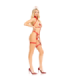 LEG AVENUE - ARNÉS BODY & DIADEMA ENFERMERA ROJO L