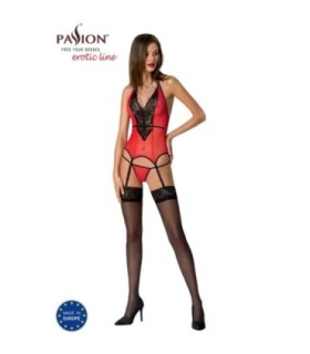 PASSION - PEONIA CORSET EROTIC LINE ROJO S/M