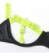 SUBBLIME - 955274 SET SUJETADOR CON COLLAR Y DETALLES PARA PIERNAS VERDE FLUORESCENTE S/M