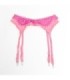 SUBBLIME - 955366 SET SUJETADOR CON ENCAJE Y LIGUEROS ROSA Y MORADO L/XL