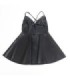 SUBBLIME - 955380 VESTIDO CON TIRANTES DE CUERO NEGRO L/XL