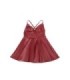 SUBBLIME - 955403 VESTIDO CON TIRANTES DE CUERO BURDEOS L/XL
