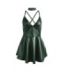 SUBBLIME - 955441 VESTIDO CON TIRANTES DE CUERO VERDE L/XL