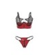SUBBLIME - 955533 CONJUNTO SUJETADOR CON CREMALLERA DE MALLA DE CHAROL ROJO S/M